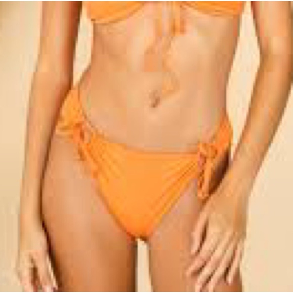 New dippin daisy’s custom dyed burnt Orange High-Waisted high-cut Bikini Bottom